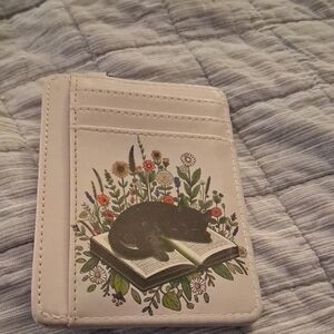 Floral Card Holder with Cat Design